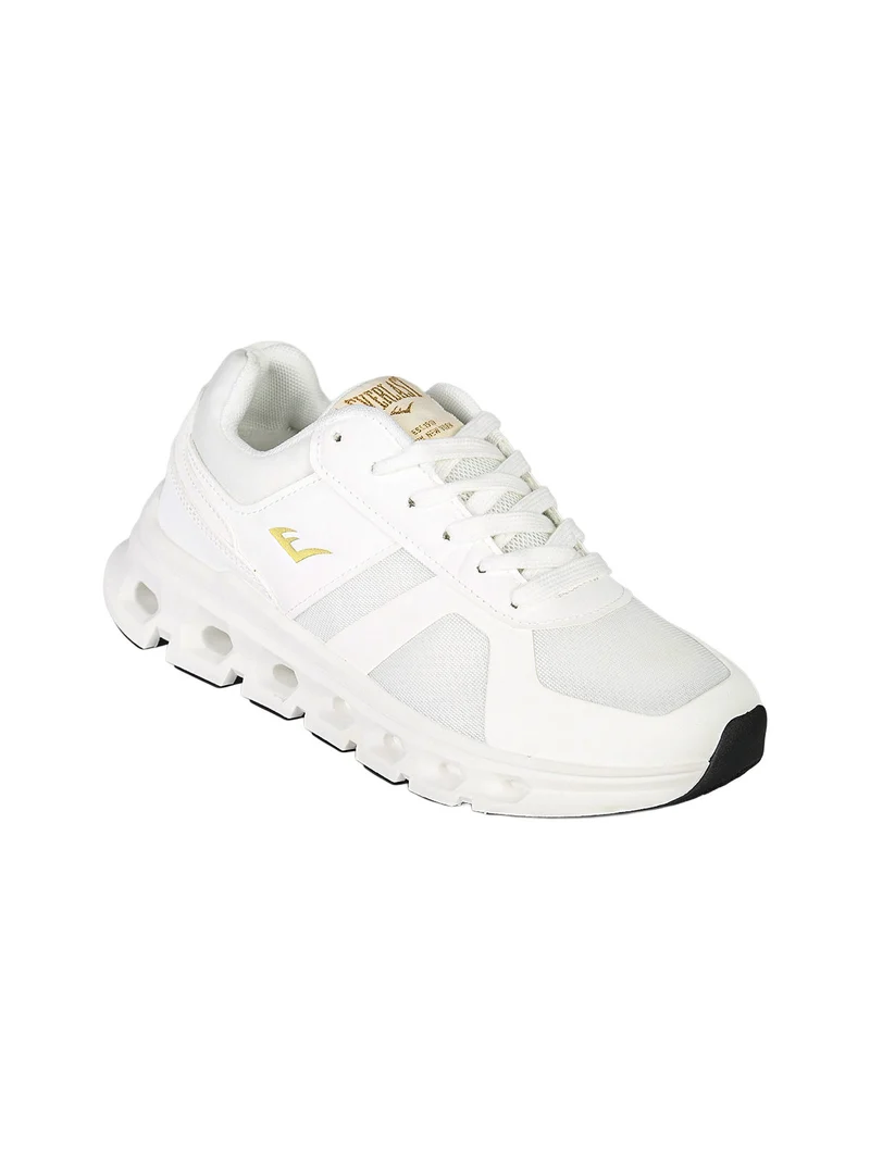 Sneakers sportive da donna con intersuola geometrica - bianco