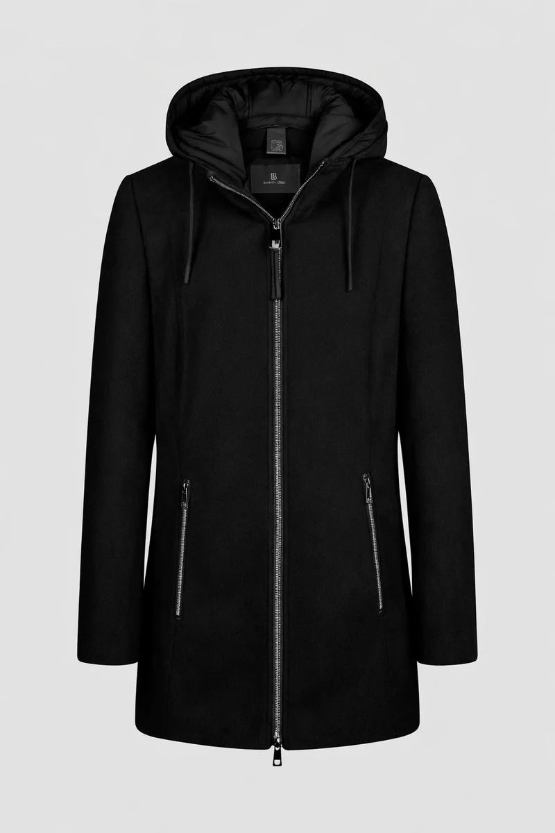 Wolljacke mit Kapuze