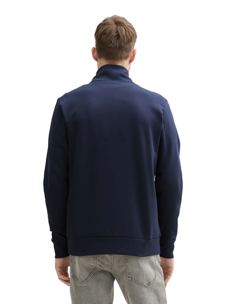 printed stand-up sweat jacket