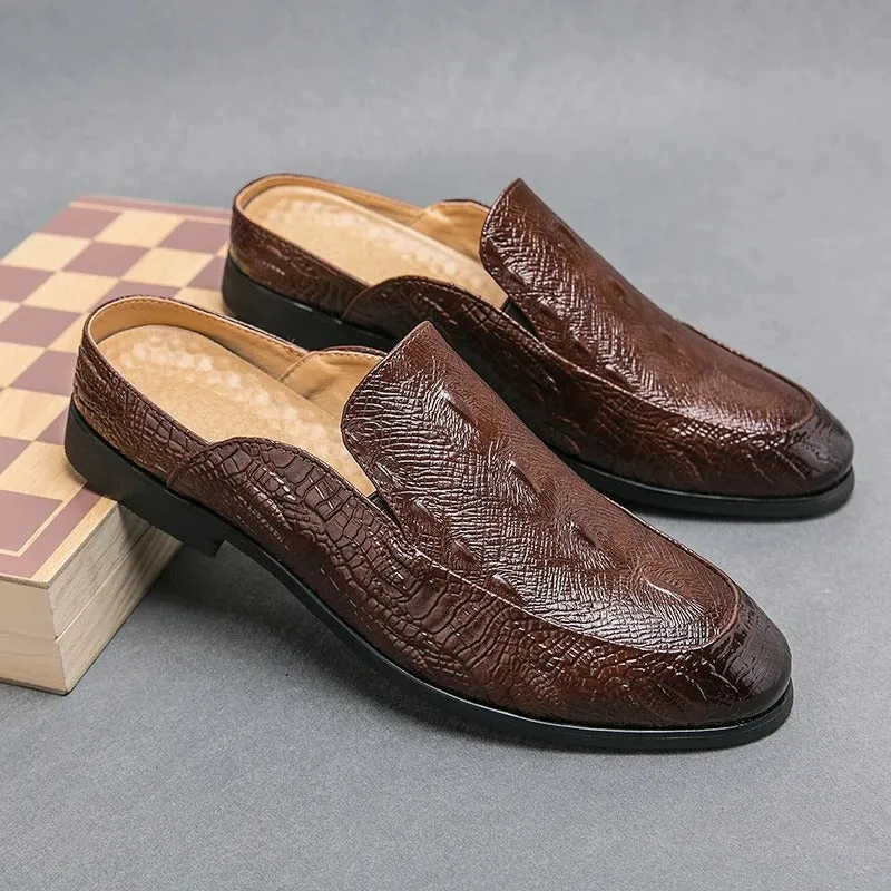 Elegant Crocodile Print Dress Shoes