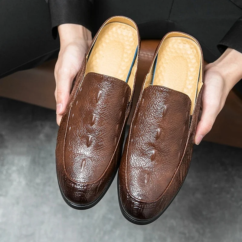 Elegant Crocodile Print Dress Shoes