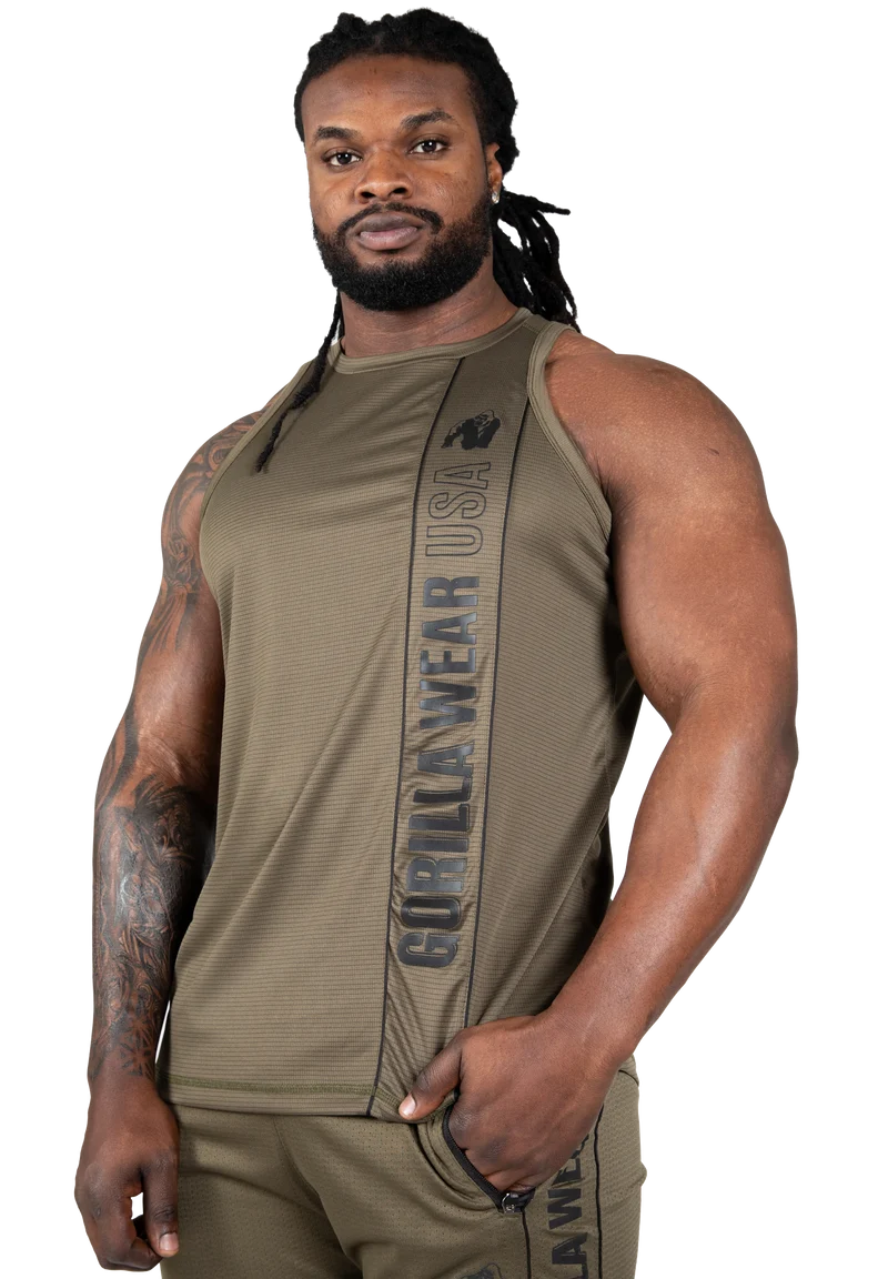 Branson Tank Top - Army Green/Black