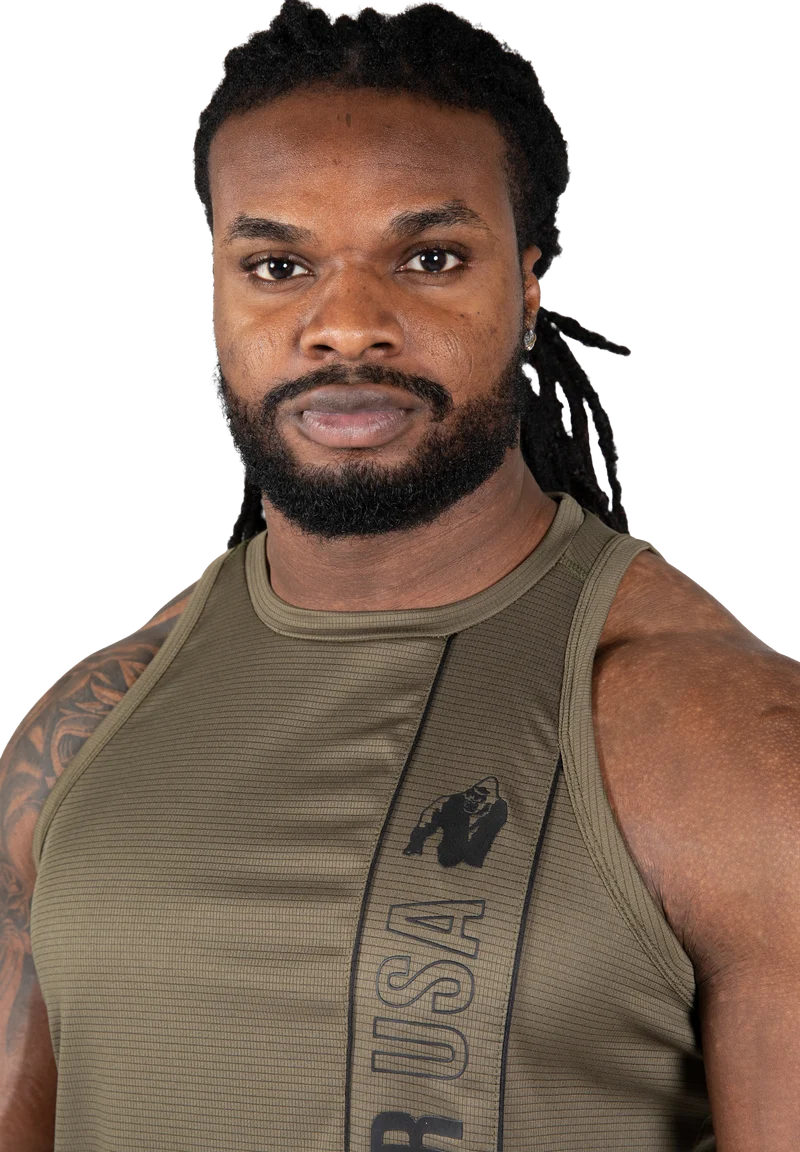 Branson Tank Top - Army Green/Black