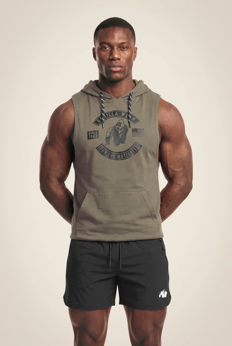 Lawrence Hooded Tank Top - Army Green