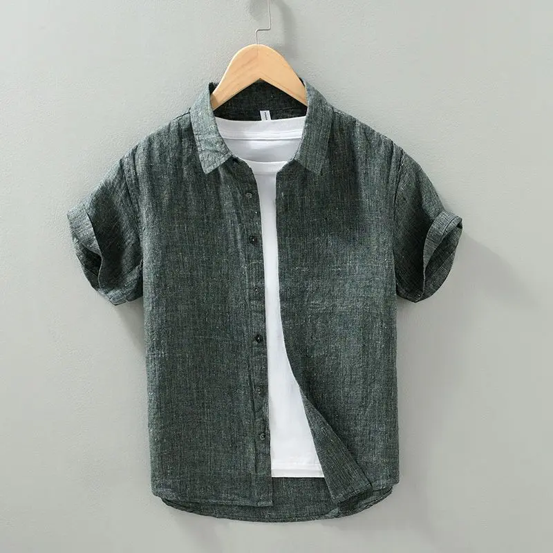 Short Sleeved Linen Shirt