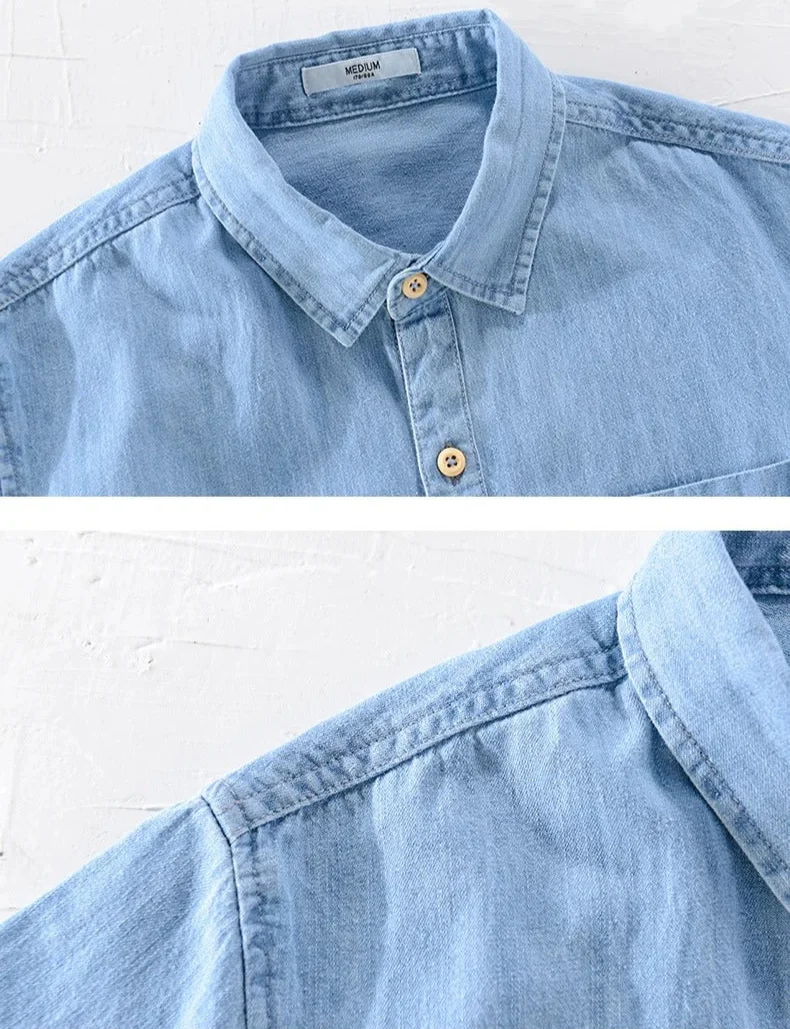 Short Sleeved Denim Shirt