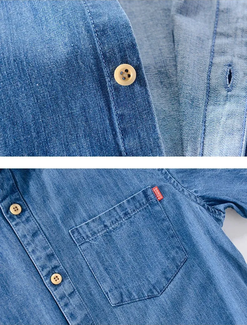 Short Sleeved Denim Shirt