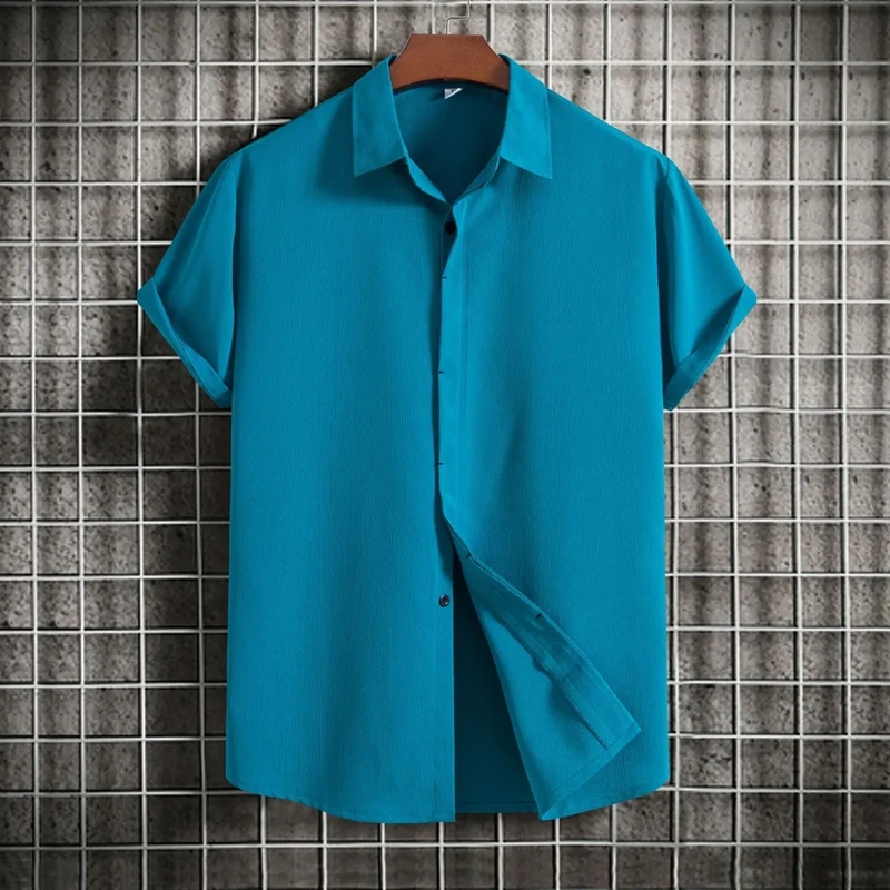 Cotton Linen Short Sleeved Shirt
