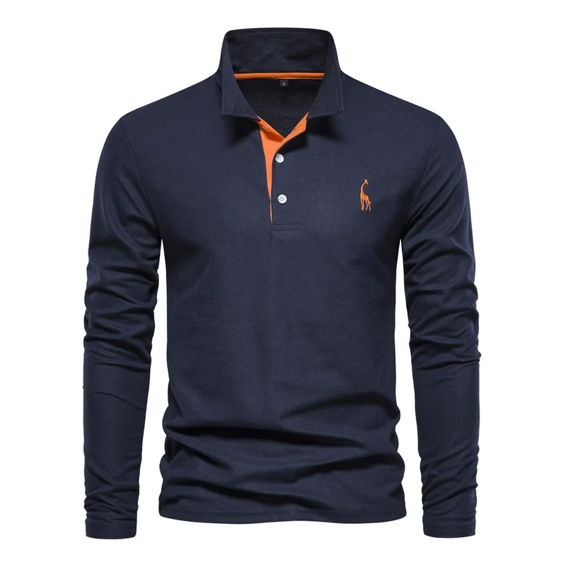 Casual Long Sleeved Polo Shirt