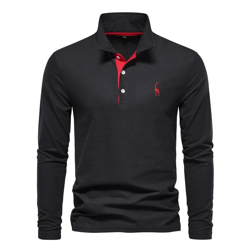 Casual Long Sleeved Polo Shirt