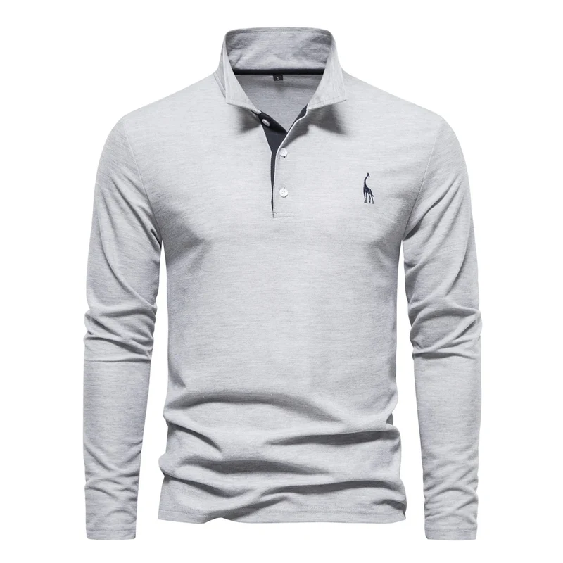 Casual Long Sleeved Polo Shirt