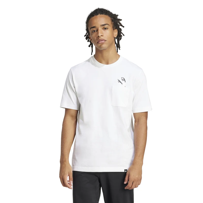 ADIDAS M L Slide PKT T T-Shirt aus Baumwolle