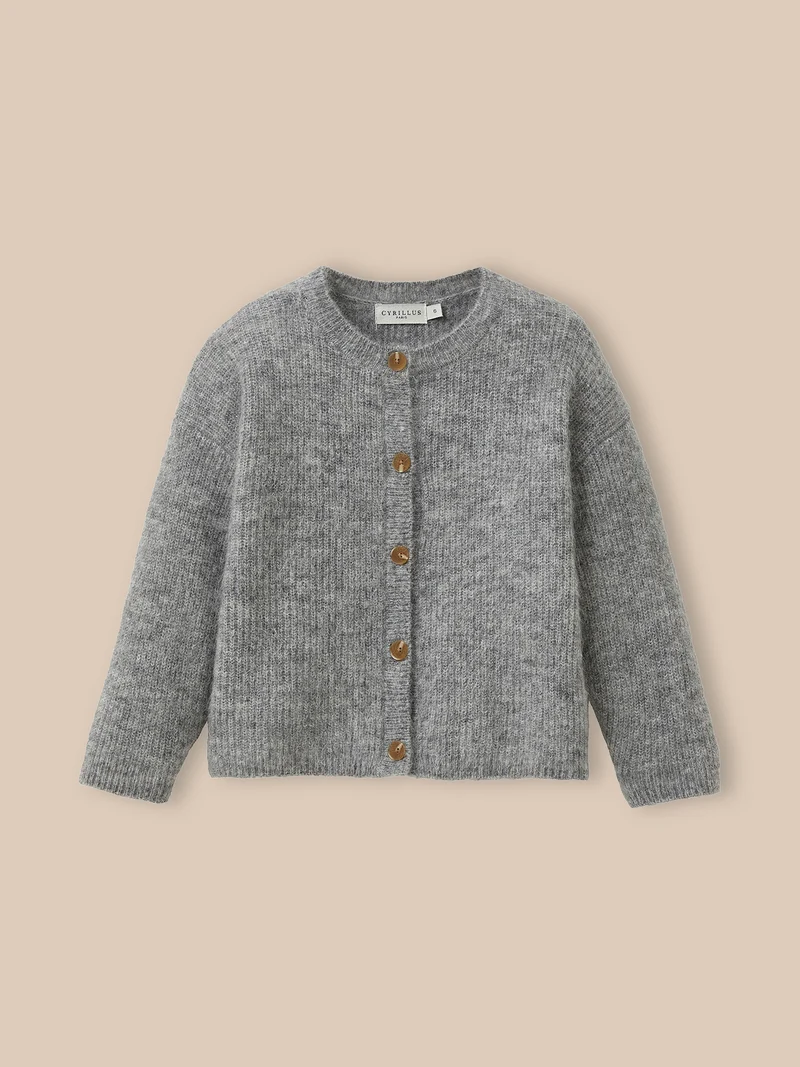 Mädchen-Cardigan mit Wolle und Mohair