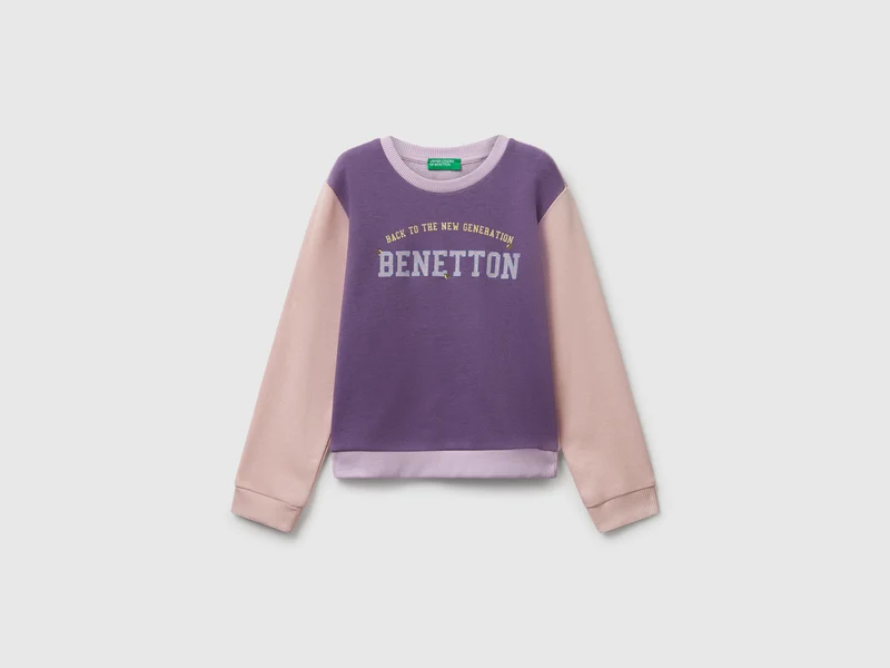 Sweatshirt mit Glitzer-Print