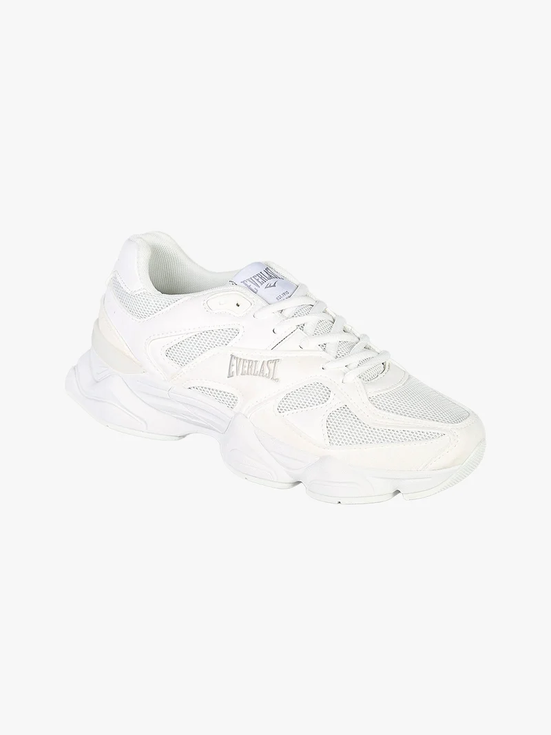 Sneakers donna sportive con suola alta - bianco