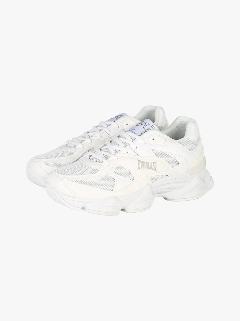 Sneakers donna sportive con suola alta - bianco
