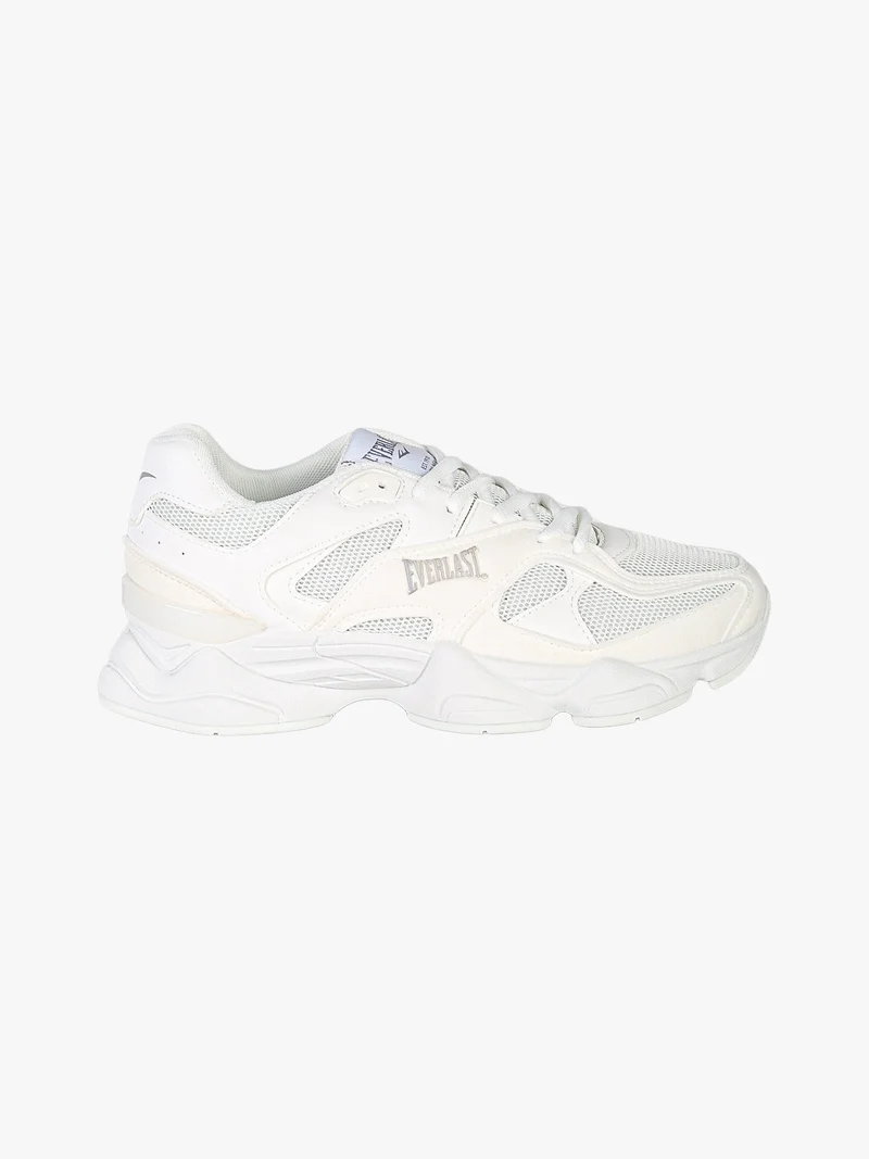 Sneakers donna sportive con suola alta - bianco