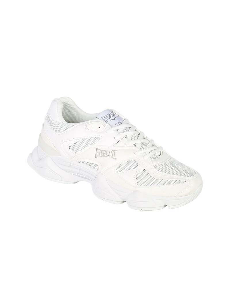 Sneakers donna sportive con suola alta - bianco