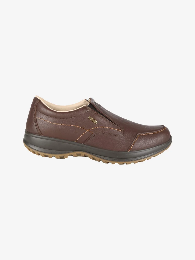 Scarpe in pelle slip on da uomo - marrone