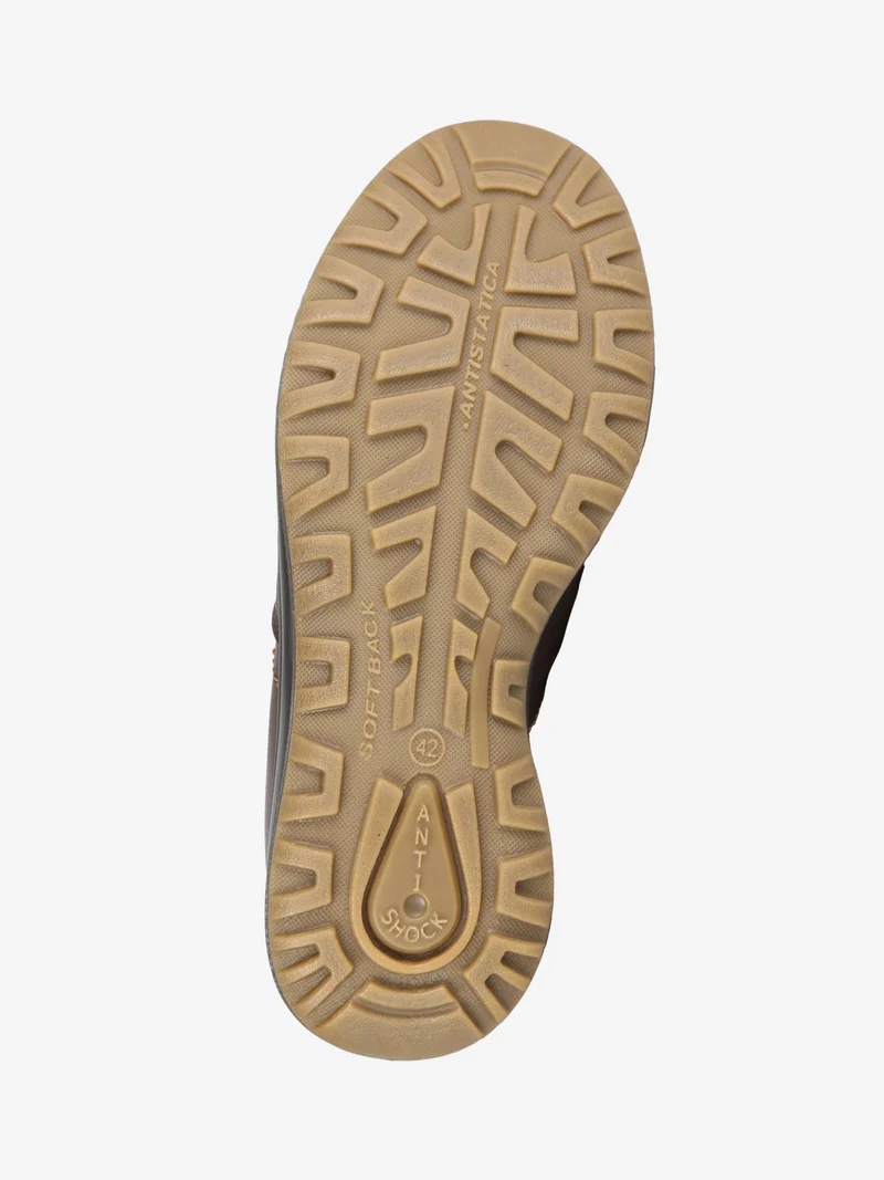 Scarpe in pelle slip on da uomo - marrone