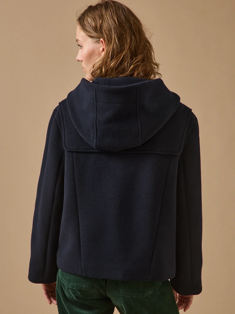 Kurze Damen-Cabanjacke aus Wolltuch