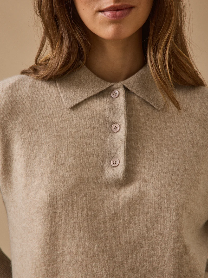 Damenpullover mit Polokragen - Cashmere-Kollektion