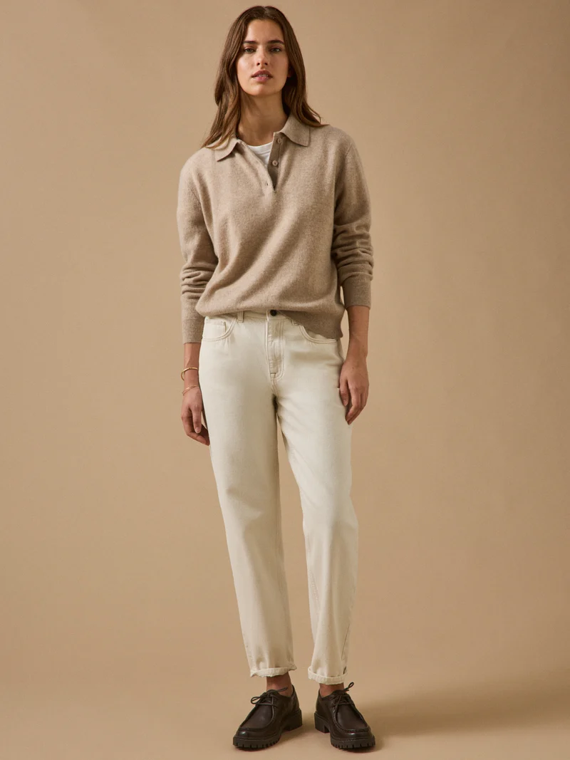 Damenpullover mit Polokragen - Cashmere-Kollektion