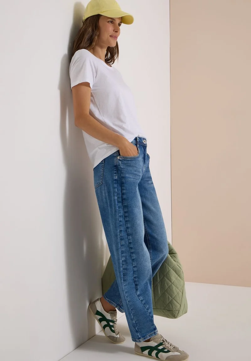 High Waist Barrel Leg Jeans im Loose Fit