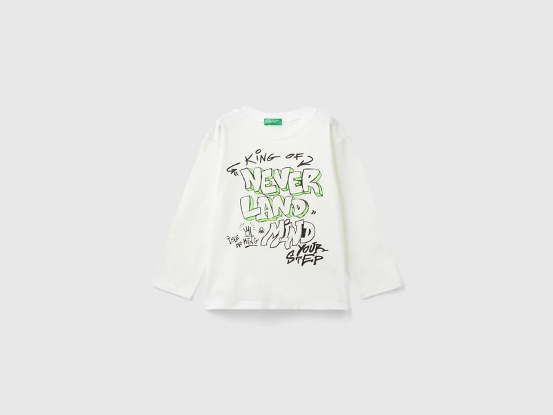 T-Shirt mit Druck, aus Baumwolle