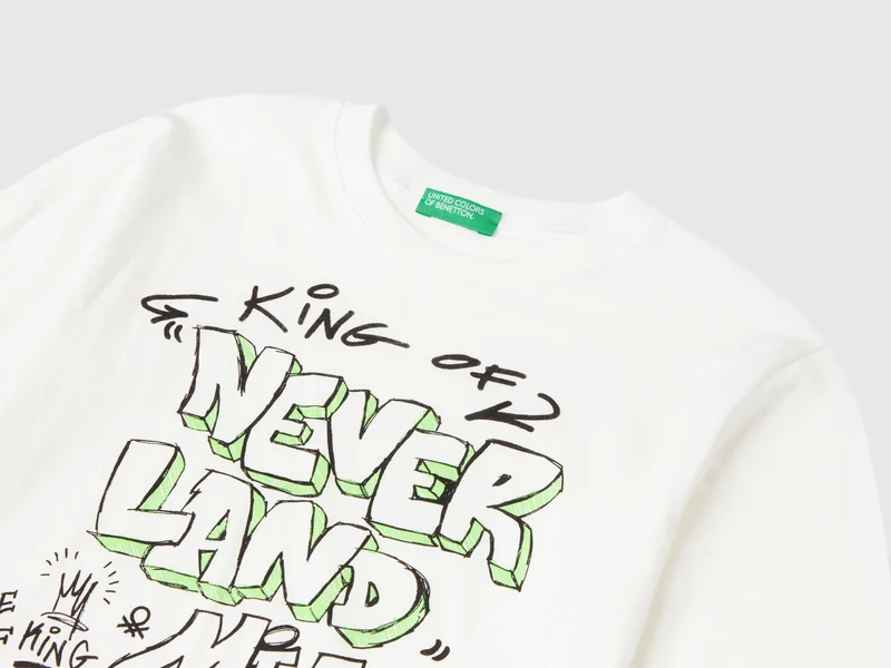 T-Shirt mit Druck, aus Baumwolle