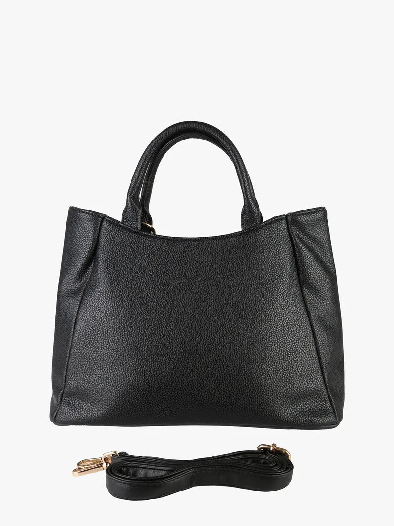 Borsa a mano da donna in ecopelle - nero