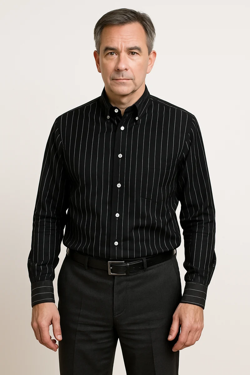 Elegant Striped Cotton Shirt