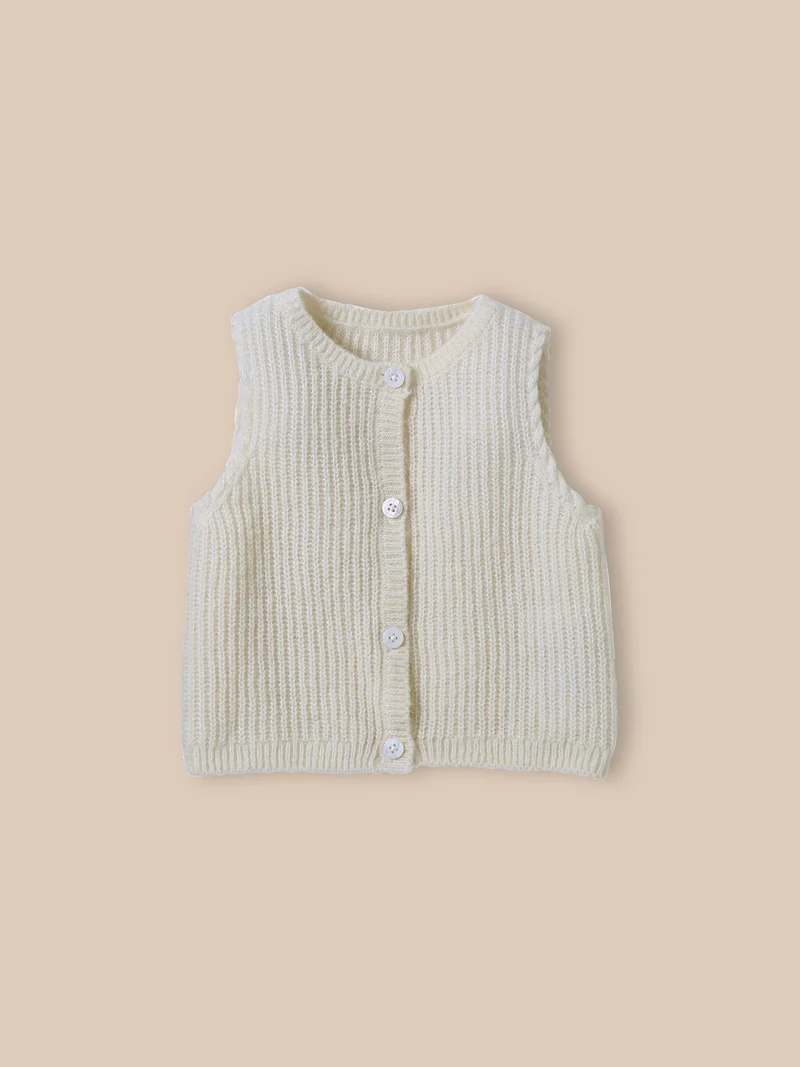 Baby-Weste Wolle und Mohair