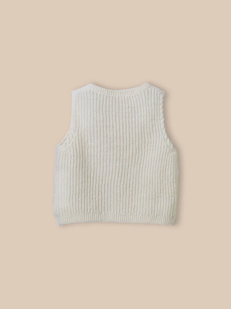 Baby-Weste Wolle und Mohair