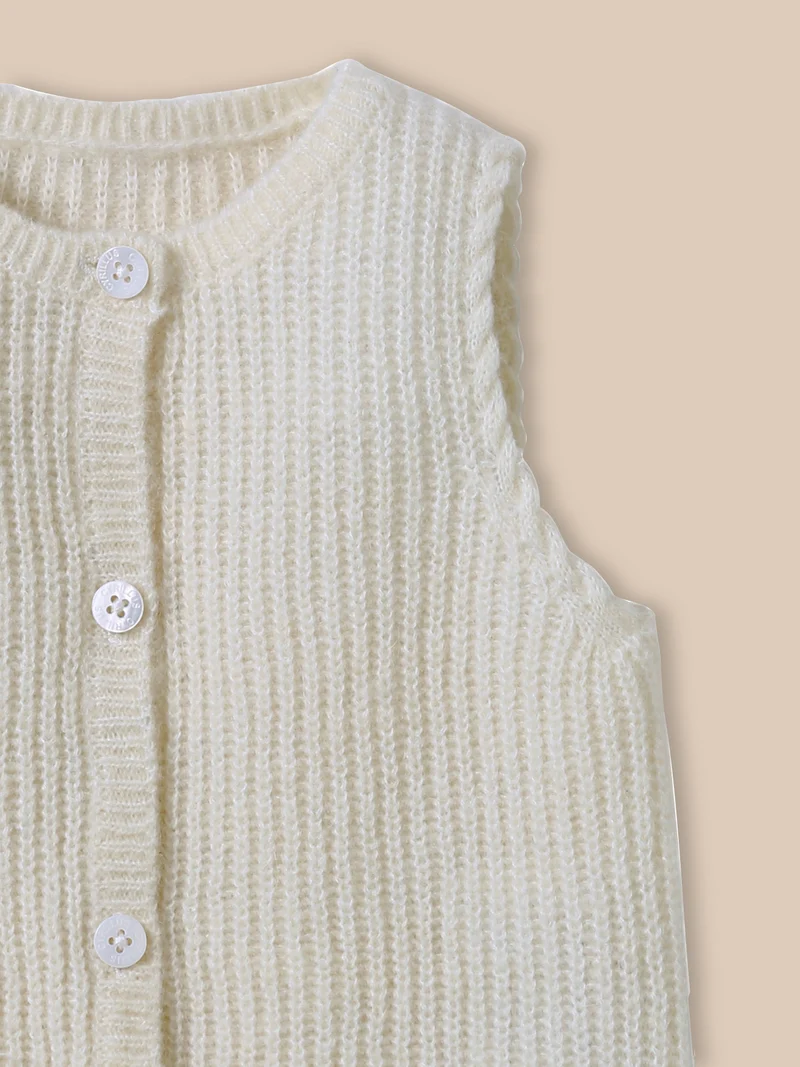 Baby-Weste Wolle und Mohair