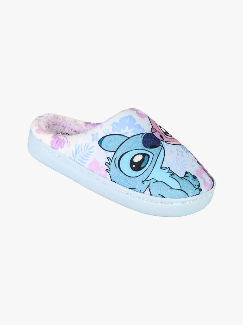 Stitch pantofole da bambina aperte dietro - azzurro