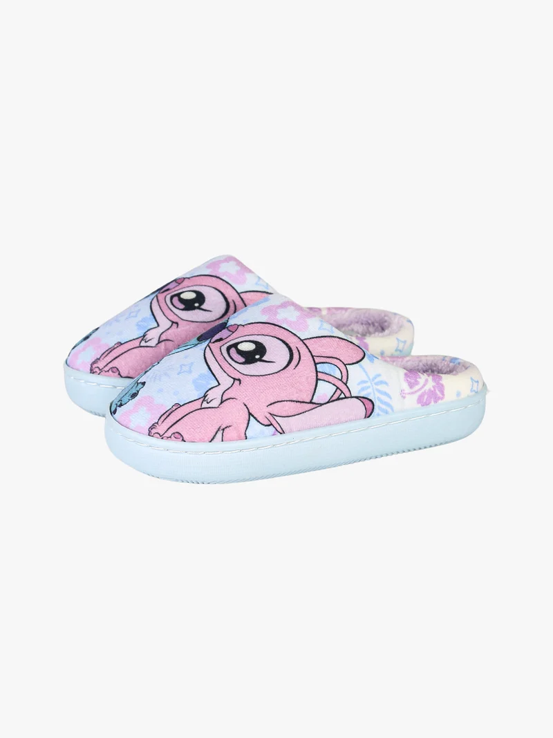 Stitch pantofole da bambina aperte dietro - azzurro