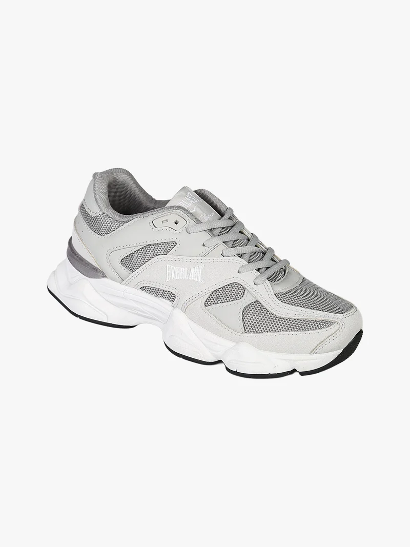 Sneakers donna sportive con suola alta - grigio