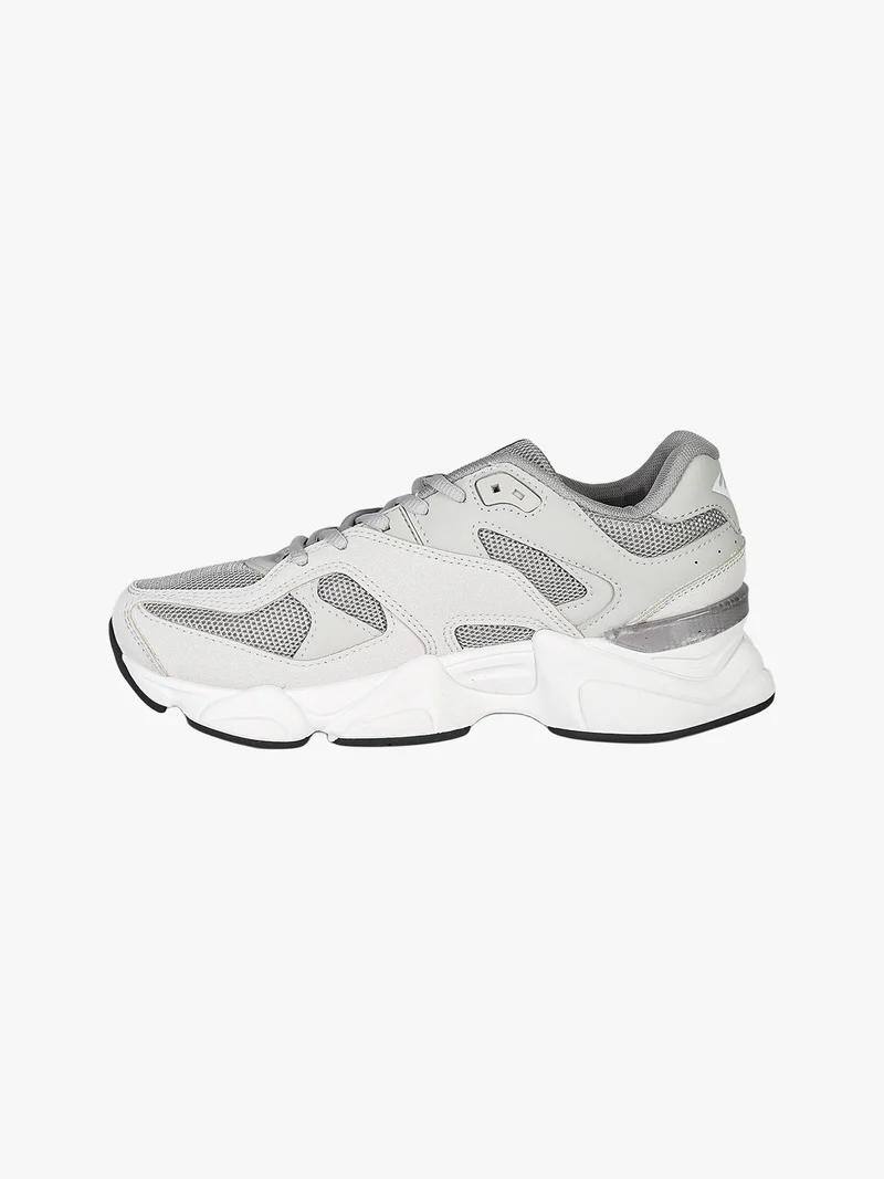 Sneakers donna sportive con suola alta - grigio