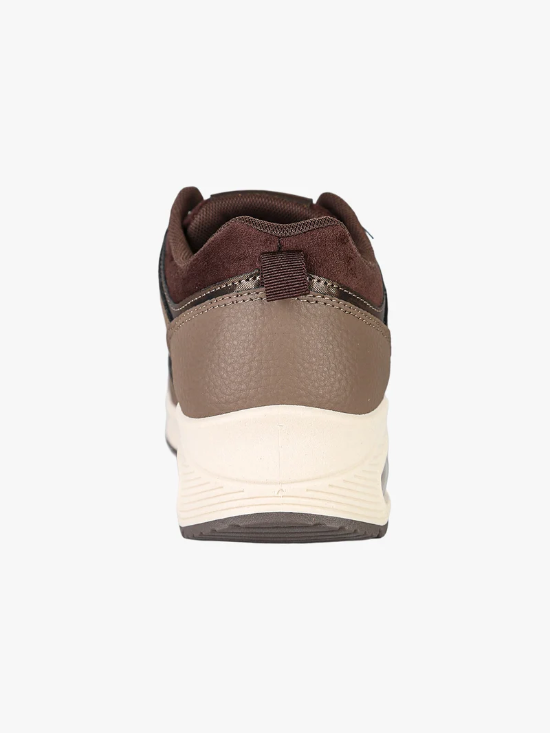 Sneakers donna stringate con zeppa air - moro