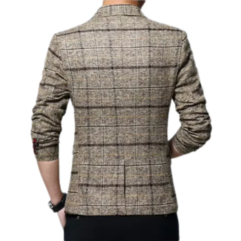 Elegant Checkered Blazer