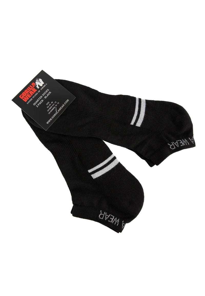 Quarter Socks 2-Pack - Black