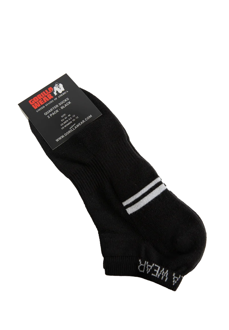 Quarter Socks 2-Pack - Black