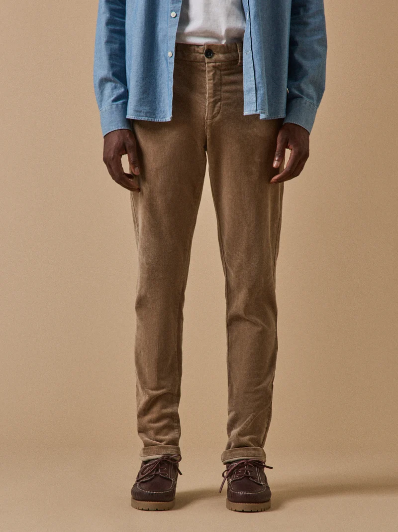 Herren-Chinohose « regular » aus Velours