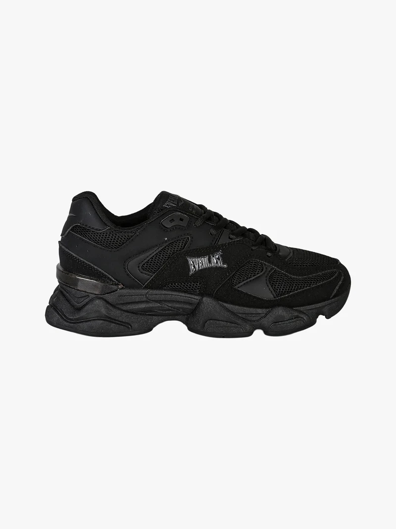Sneakers donna sportive con suola alta - nero