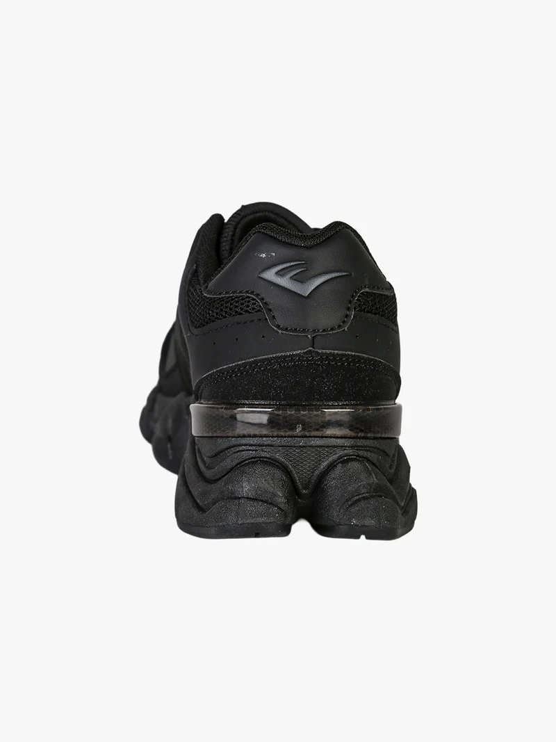 Sneakers donna sportive con suola alta - nero