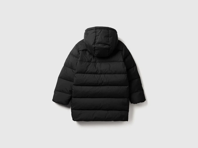 Daunenjacke mit abnehmbarer Kapuze