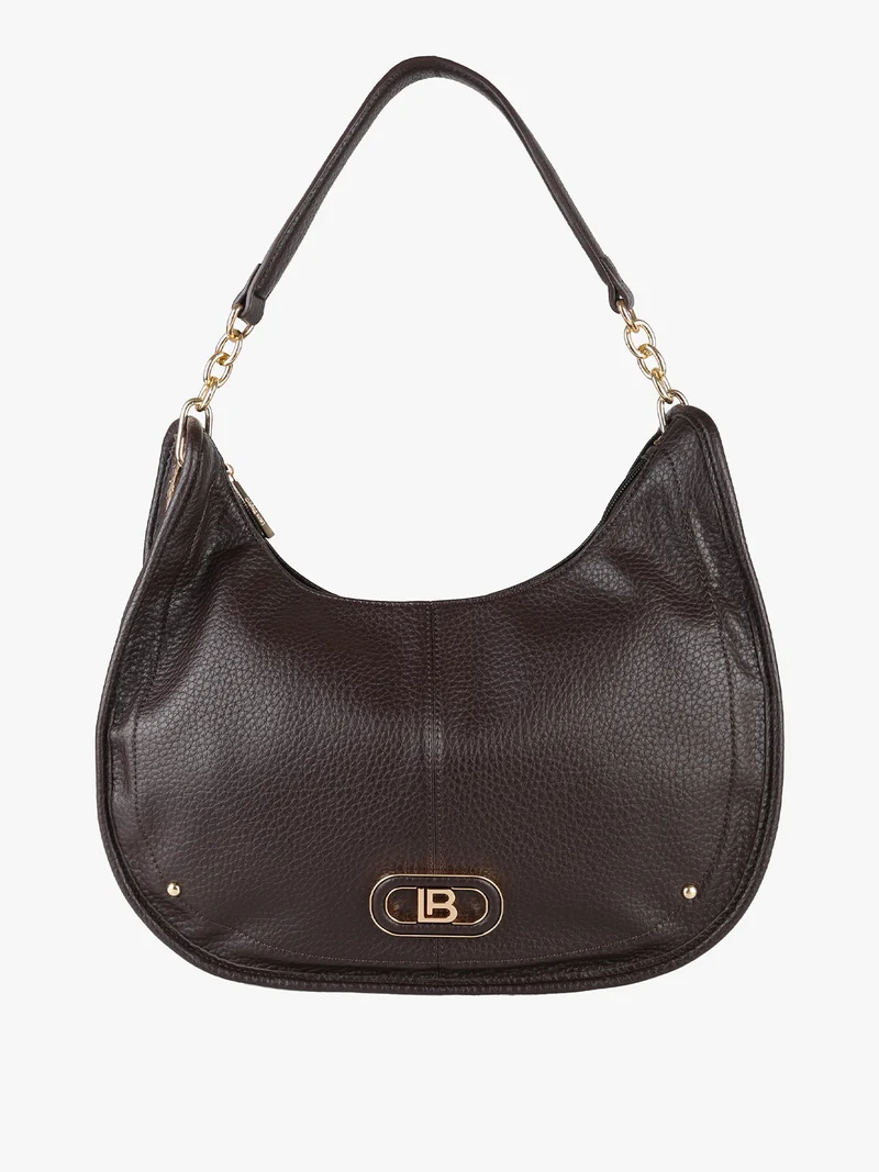 Borsa hobo da donna in ecopelle - moro