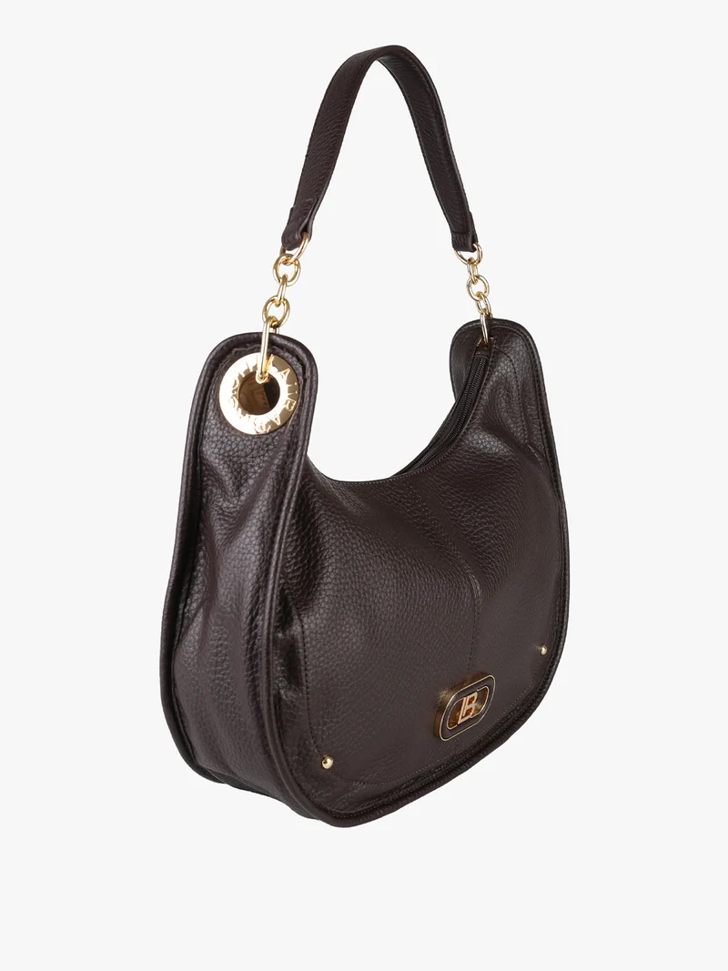 Borsa hobo da donna in ecopelle - moro