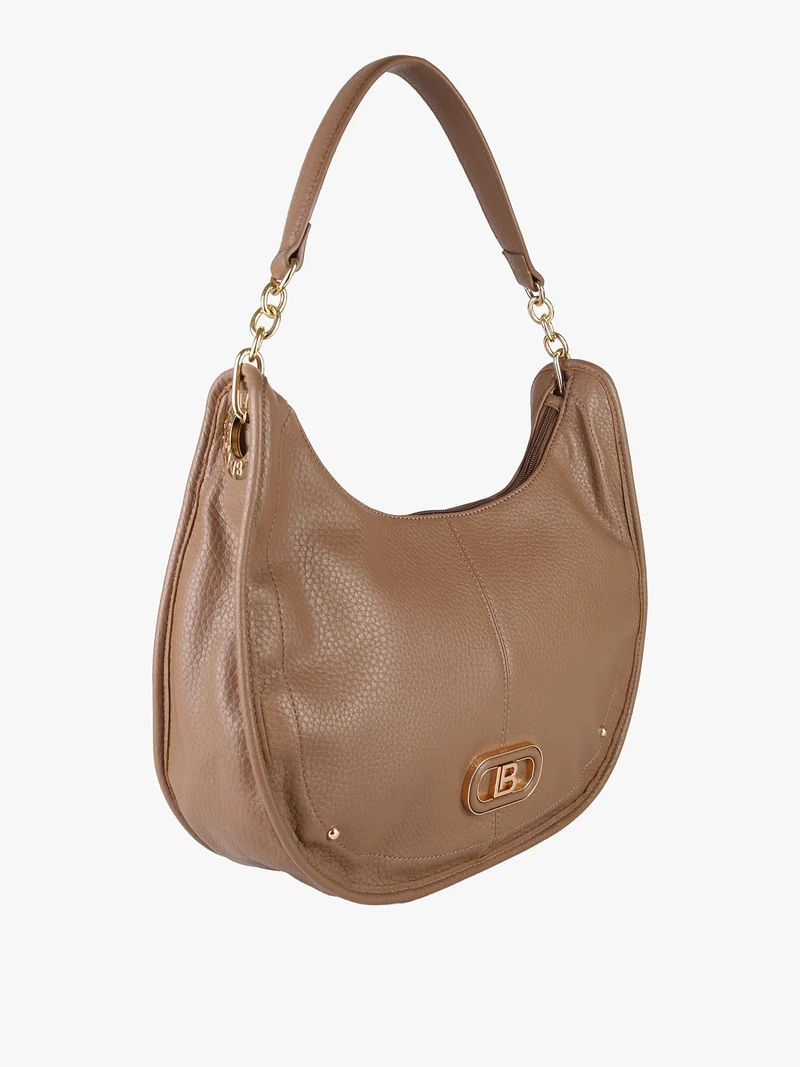 Borsa hobo da donna in ecopelle - marrone